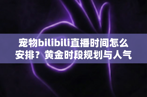 宠物bilibili直播时间怎么安排？黄金时段规划与人气提升全攻略，助你打造高人气萌宠直播间