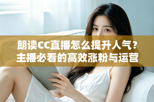 朗读CC直播怎么提升人气？主播必看的高效涨粉与运营全攻略