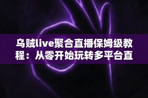 乌贼live聚合直播保姆级教程：从零开始玩转多平台直播，新手也能快速上手的完整指南