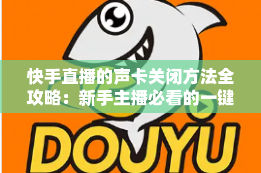 快手直播的声卡关闭方法全攻略：新手主播必看的一键静音操作指南