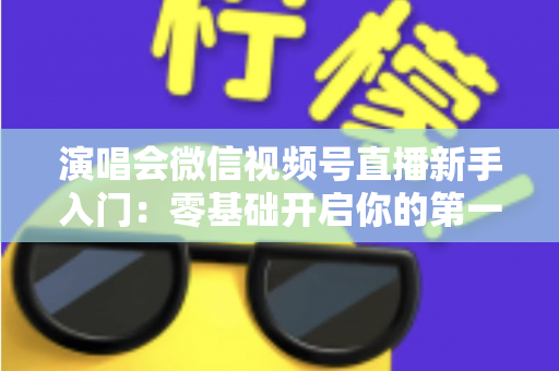 演唱会微信视频号直播新手入门:零基础开启你的第一场音乐直播 演唱会微信视频号直播新手入门:零基础开启你的第一场音乐直播