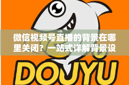 微信视频号直播的背景在哪里关闭?一站式详解背景设置与关闭方法,助你轻松掌控直播画面 微信视频号直播的背景在哪里关闭?一站式详解背景设置与关闭方法,助你轻松掌控直播画面