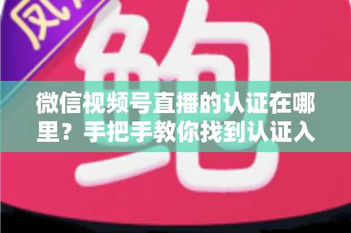 微信视频号直播的认证在哪里?手把手教你找到认证入口并完成直播认证 微信视频号直播的认证在哪里?手把手教你找到认证入口并完成直播认证