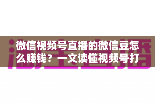 微信视频号直播的微信豆怎么赚钱?一文读懂视频号打赏变现全流程与实战攻略 微信视频号直播的微信豆怎么赚钱?一文读懂视频号打赏变现全流程与实战攻略