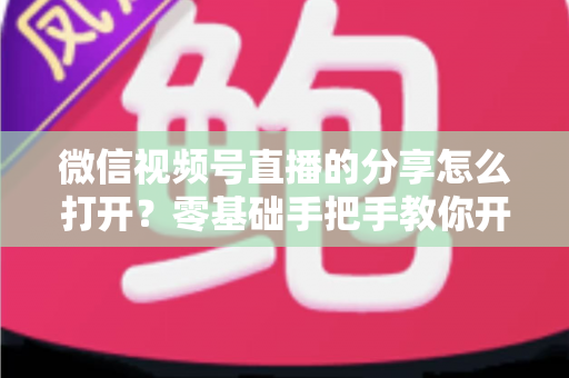 微信视频号直播的分享怎么打开？零基础手把手教你开启分享功能与提升直播传播力全攻略
