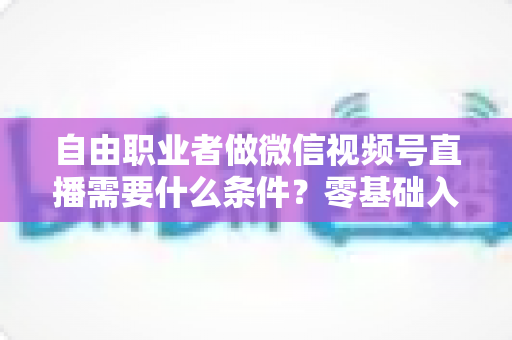 自由职业者做微信视频号直播需要什么条件?零基础入门与变现全攻略 自由职业者做微信视频号直播需要什么条件?零基础入门与变现全攻略