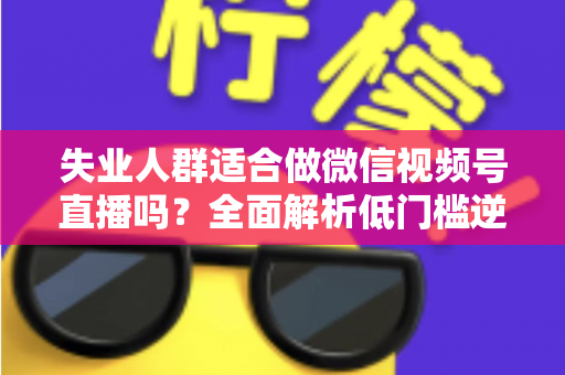 失业人群适合做微信视频号直播吗？全面解析低门槛逆袭之路的真实答案