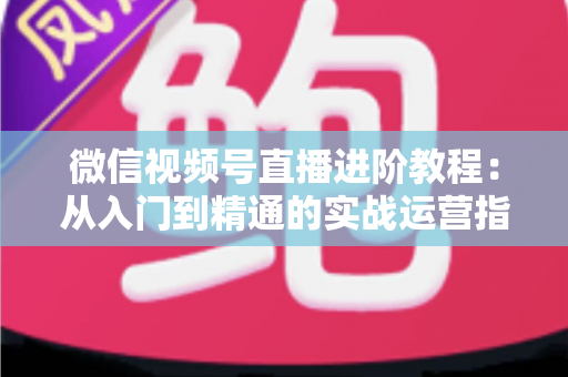 微信视频号直播进阶教程:从入门到精通的实战运营指南 微信视频号直播进阶教程:从入门到精通的实战运营指南