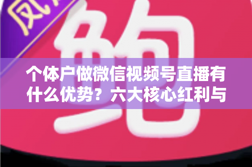 个体户做微信视频号直播有什么优势？六大核心红利与实操指南全解析
