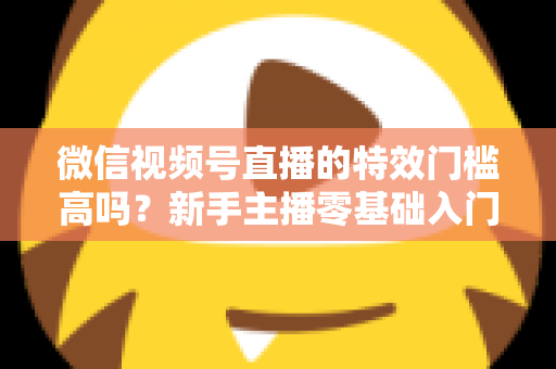 微信视频号直播的特效门槛高吗？新手主播零基础入门与特效使用全攻略解析