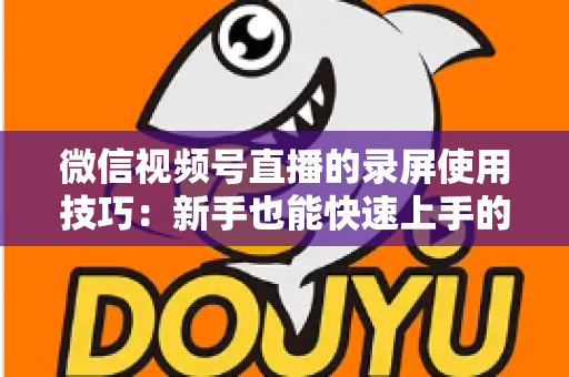 微信视频号直播的录屏使用技巧：新手也能快速上手的完整实操指南