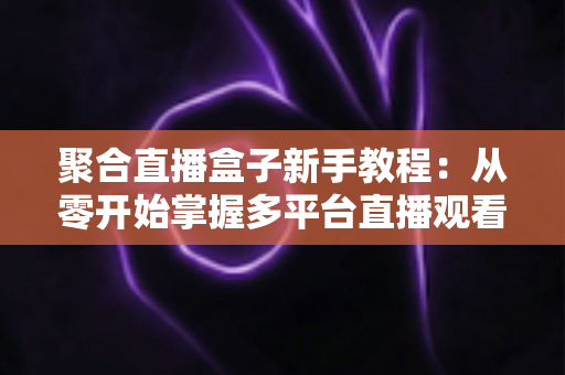 聚合直播盒子新手教程：从零开始掌握多平台直播观看的完整指南