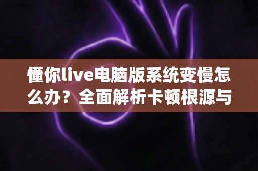 懂你live电脑版系统变慢怎么办？全面解析卡顿根源与高效优化全攻略